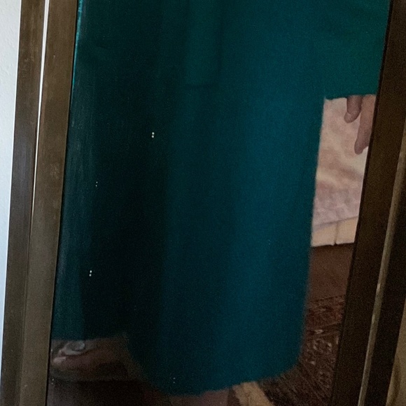 Vintage Green Blue Mohair Duster Coat - Picture 7 of 9